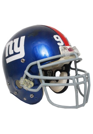 Circa 2007 Mathias Kiwanuka New York Giants Game-Used Helmet