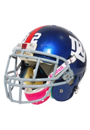Mario Manningham New York Giants Game-Used Helmet (BCA Month)