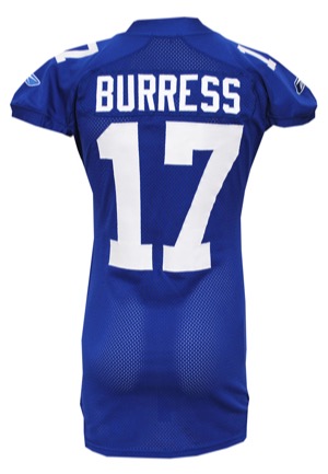 09/04/2008 Plaxico Burress New York Giants Game-Used Home Jersey (Gene Upshaw Memorial Patch)