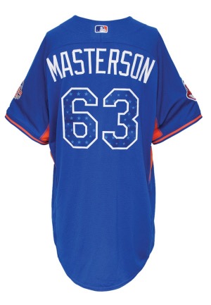 7/6/2013 Justin Masterson American League All-Stars Worn Batting Practice Jersey (MLB Hologram)