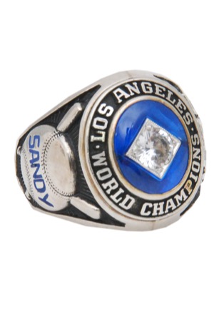 1965 Sandy Koufax Los Angeles Dodgers World Championship Ring (Salesmans Sample)