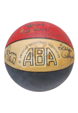 Circa 1970 Carolina Cougars Team-Signed ABA Game-Used Basketball (JSA)