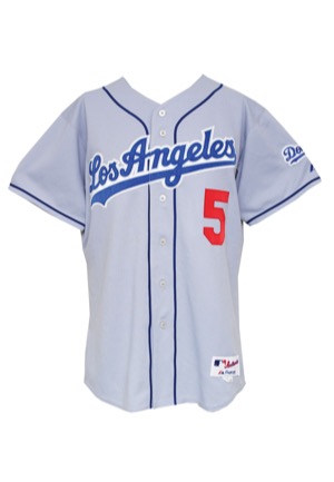 2006 Nomar Garciaparra Los Angeles Dodgers Game-Used Road Jersey & Photos (3)(N.L. Comeback Player of the Year • Sourced From Los Angeles Dodgers)