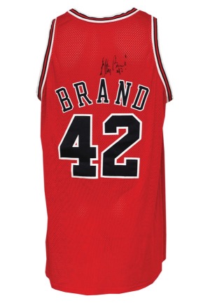 1999-00 Elton Brand Rookie Chicago Bulls Game-Used & Autographed Road Jersey (JSA • Bulls COA)