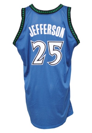 2007-08 Al Jefferson Minnesota Timberwolves Game-Used Road Uniform (2)