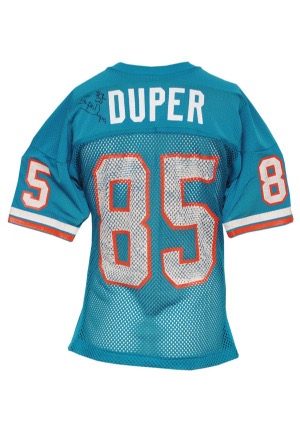 1986 Mark Duper Miami Dolphins Game-Used & Autographed Home Jersey (JSA)