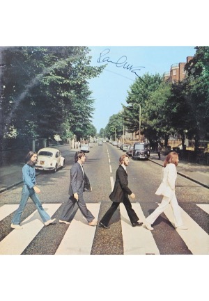 1969 The Beatles "Abbey Road" Record with Paul McCartney Signed Sleeve (JSA)