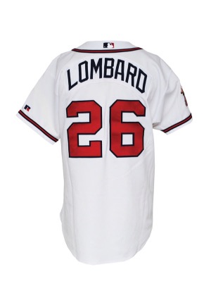 2000 George Lombard Atlanta Braves Game-Used Home Jersey