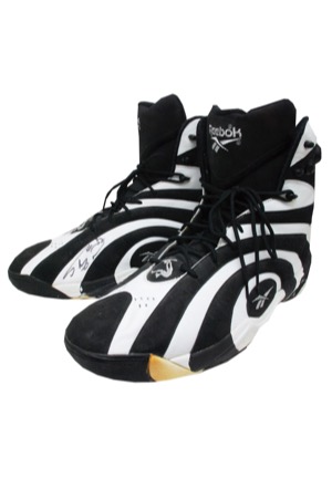 Shaquille ONeal Orlando Magic Game-Used & Twice-Autographed Sneakers (Full JSA)