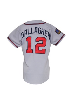1994 Dave Gallagher Atlanta Braves Game-Used Road Jersey