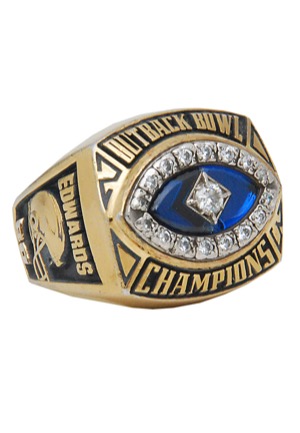 2003 Braylon Edwards University of Michigan Wolverines Outback Bowl Championship Ring with Presentation Box
