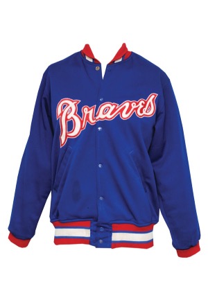 Late 1970s Atlanta Braves Dugout Worn Jacket Attributed To Glenn Hubbard