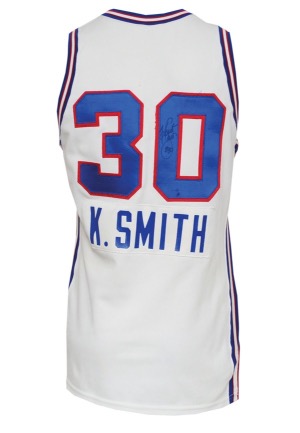 1988-89 Kenny Smith Sacramento Kings Game-Used & Twice Autographed Home Uniform (2)(JSA)