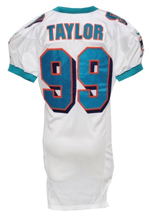2000 Jason Taylor Miami Dolphins Game-Used Road Jersey