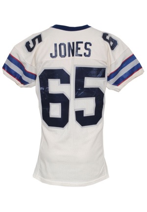 Early 1980s Wayne Jones USFL Los Angeles Express Game-Used Road Jersey (Repairs)
