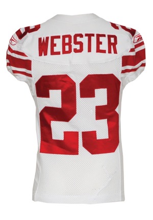 2005 Corey Webster New York Giants Game-Used Road Jersey (Mara-Tisch Patch)
