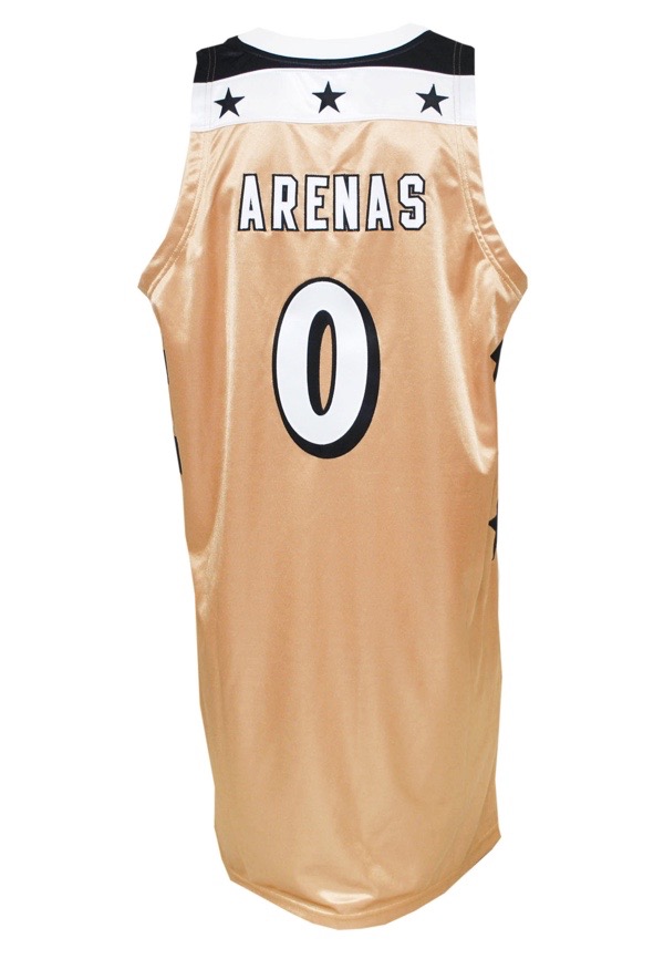 gilbert arenas gold wizards jersey
