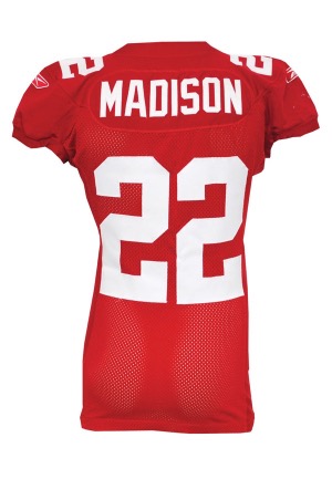 2006 Sam Madison New York Giants Game-Used Red Jersey