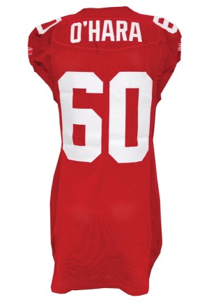 2006 Shaun OHara New York Giants Game-Used Red Alternate Jersey