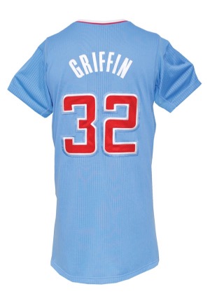 2013-14 Blake Griffin Los Angeles Clippers Game-Used "Back in Blue" Sleeved Home Jersey