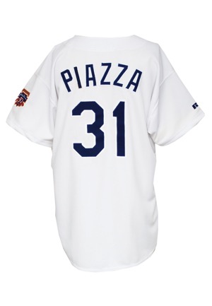 1997 Mike Piazza Los Angeles Dodgers Game-Used Home Jersey