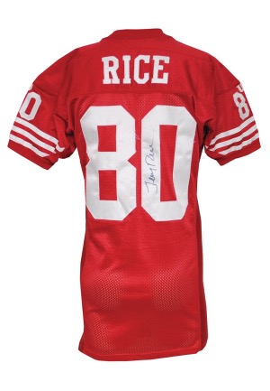 1994 Jerry Rice San Francisco 49ers Game-Used & Autographed Home Jersey (JSA • 49ers LOA • Championship Season)