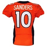 10/23/2014 Emmanuel Sanders Denver Broncos Game-Used Home Uniform (2)(Team LOA • Panini LOA • 3-TD Performance • Photomatch • Unwashed)