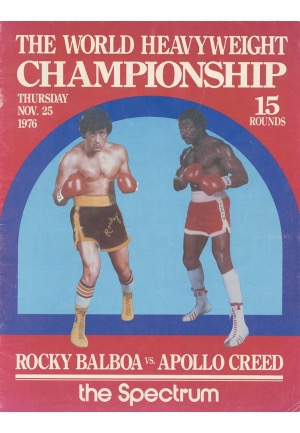 1979 "Rocky II" Balboa vs. Creed Prop Championship Fight Program & Original Lottery Ticket for Extras (2)