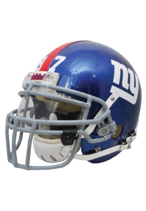 1/11/2009 Mathias Kiwanuka New York Giants Playoffs Game-Used Helmet