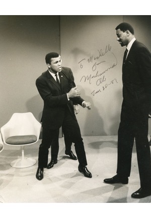 1967 Original Bingham Ali & Chamberlain Photograph Autographed by Muhammad Ali (Full JSA)