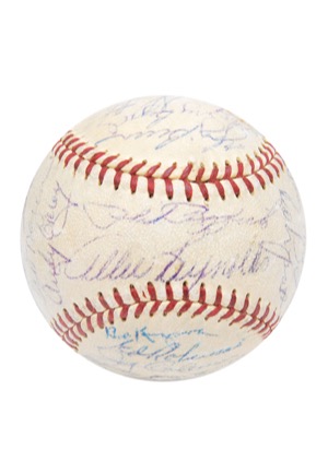 1954 New York Yankees Team-Signed Baseball (JSA)