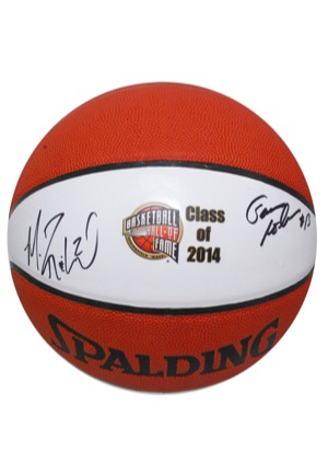 Naismith Memorial Basketball Hall of Fame Class of 2014 Multi-Signed Basketball (JSA • BBHoF LOA)