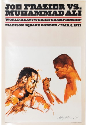 3/8/1971 Muhammad Ali vs. Joe Frazier LeRoy Neiman Fight Poster Print