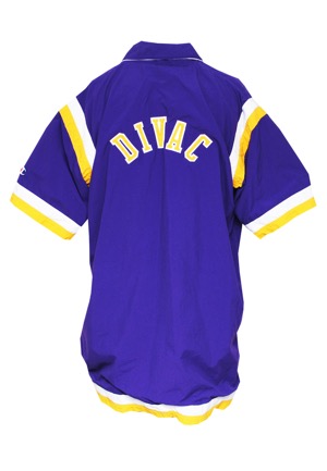 1991-92 Vlade Divac Los Angeles Lakers Player-Worn Road Warm-Up Jacket 