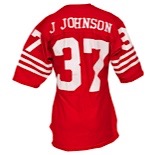 1974/75 Jimmy Johnson San Francisco 49ers Game-Used Home Jersey (Rare)