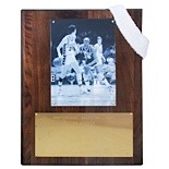 1975-76 Donald "Slick" Watts Seattle SuperSonics NBA Steals Leader Award Plaque with Game-Used Headband (2)(Watts LOA)