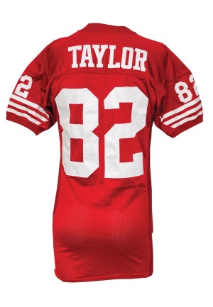 1995 John Taylor San Francisco 49ers Game-Issued Home Jersey (49ers Faithful Fan Club LOA)