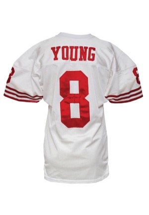 1995 Steve Young San Francisco 49ers Game-Used & Autographed Road Jersey (JSA • 49ers LOA)
