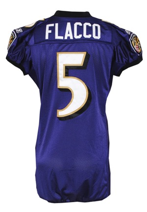 2010 Joe Flacco Baltimore Ravens Game-Used Home Jersey (Ravens LOA)