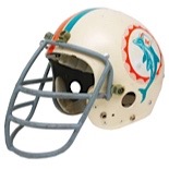 Early 1970s Nick Buoniconti Miami Dolphins Game-Used Suspension Helmet 