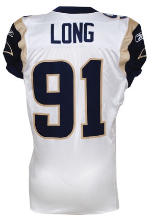 10/16/2011 Chris Long St. Louis Rams Game-Used Road Jersey (Rams LOA)