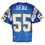 2000 Junior Seau San Diego Chargers Game-Used Home Jersey (Chargers LOA)