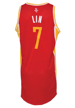2012-13 Jeremy Lin Houston Rockets Game-Used Home Jersey 