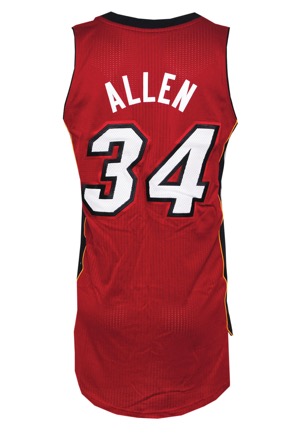 10/11/2012 Ray Allen Miami Heat Preseason Game-Used Home Jersey (NBA LOA • Championship Season • Built-In Mic Pocket)