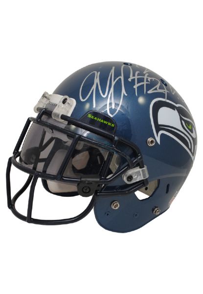 12/24/2011 Marshawn Lynch Seattle Seahawks Game-Used & Autographed Helmet (JSA • Photomatch)