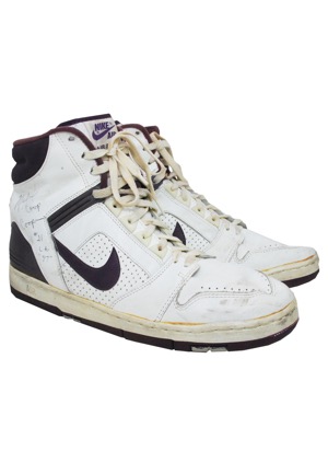1987 Michael Cooper Game-Used & Autographed Sneakers (NBA Executive LOA • JSA)