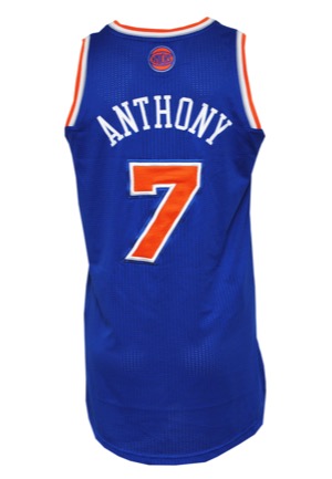 2012-13 Carmelo Anthony New York Knicks Preseason Worn Road Jersey & Warm-Up Uniform (3)(Steiner LOAs • Photomatch)