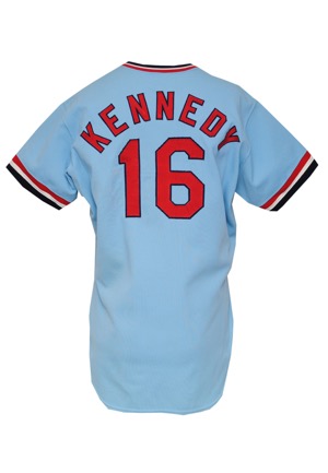 1978 Terry Kennedy Rookie St. Louis Cardinals Game-Used Road Jersey 