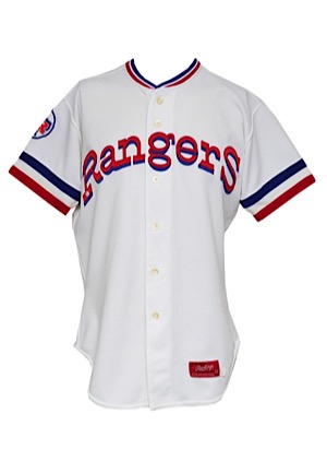 1982 Bob Johnson Texas Rangers Game-Used Home Jersey