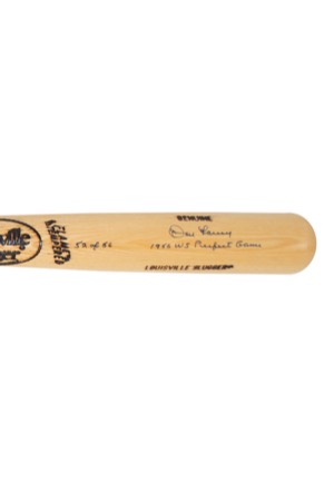 Don Larsen Limited Edition Autographed Bat with "1956 W.S. Perfect Game" Inscription (JSA)